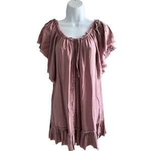 PPLA Clothing Mini Boho Dress Women’s Short Sleeveless Fringe Borders Size S